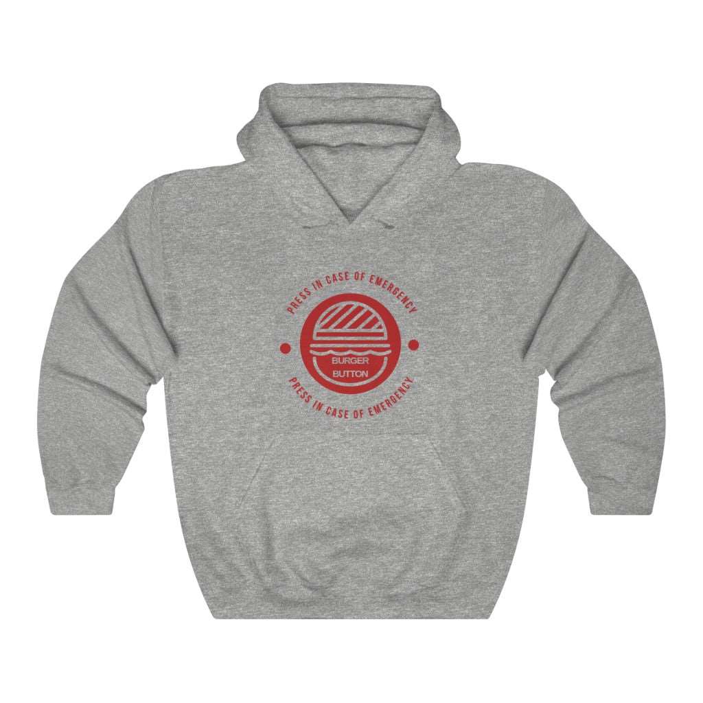 'Burger Button' Unisex Hoodie