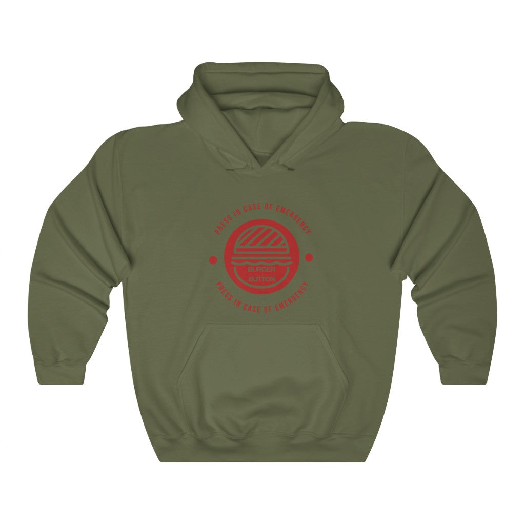 'Burger Button' Unisex Hoodie