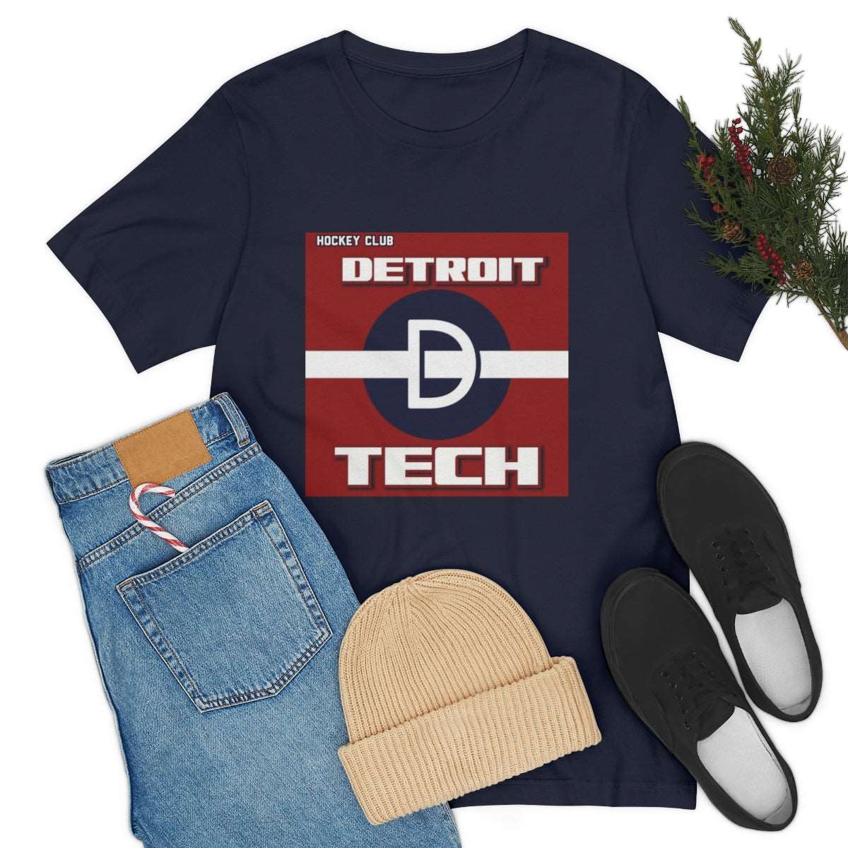 'Detroit D Tech' Mens Tee