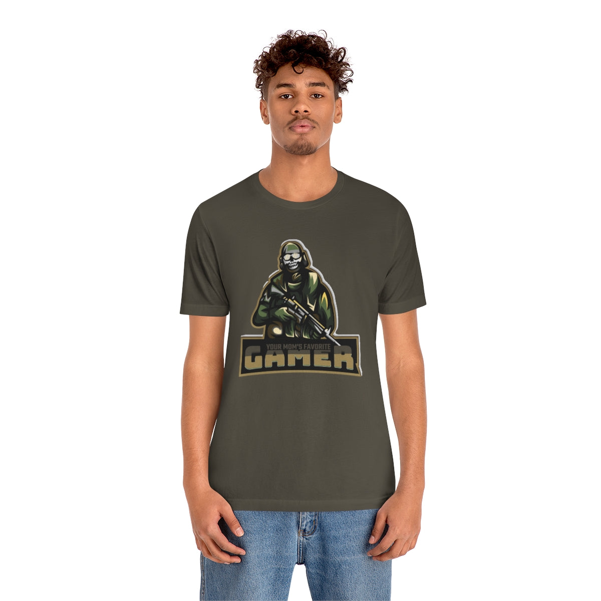 'Your Mom's Favorite Gamer' Men's Tee - Monkey Junk Online 