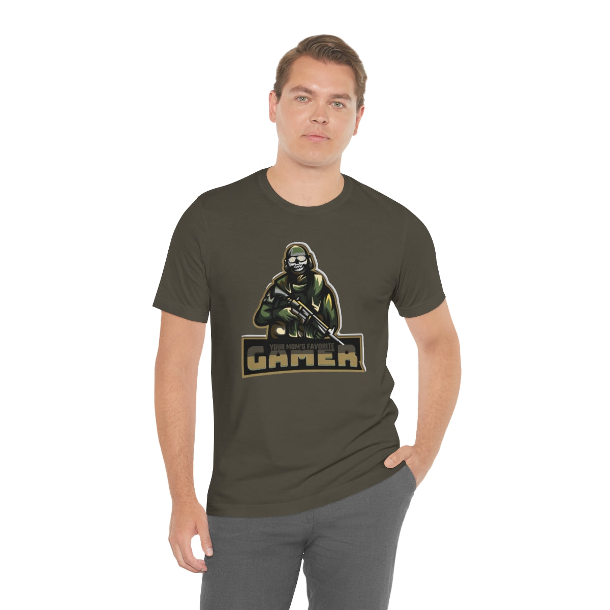 'Your Mom's Favorite Gamer' Men's Tee - Monkey Junk Online 