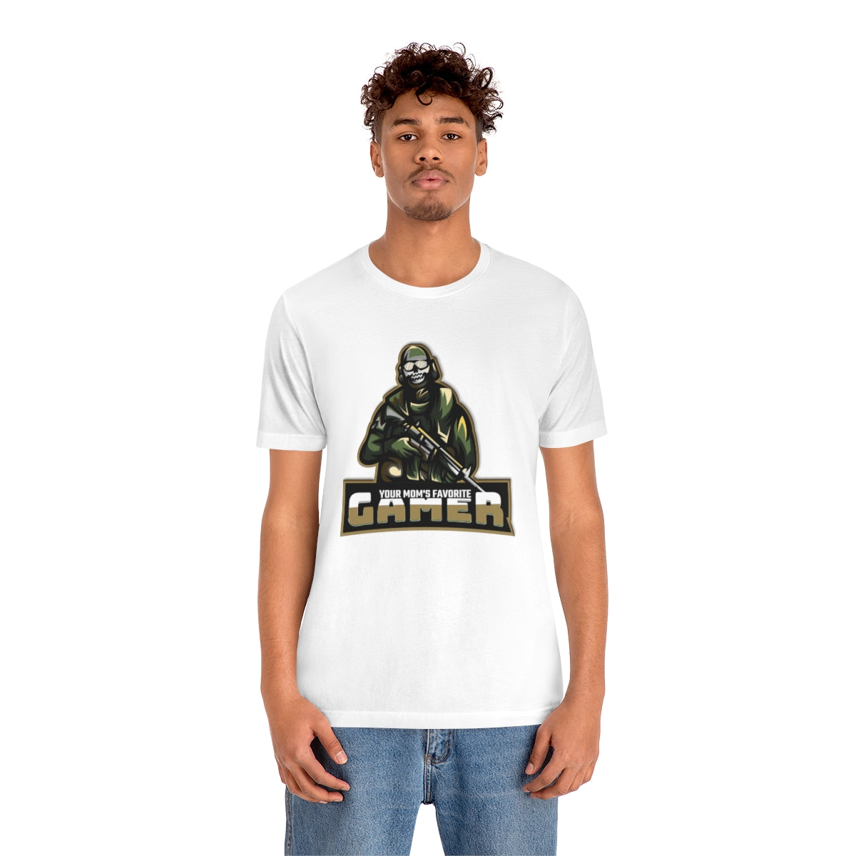 'Your Mom's Favorite Gamer' Men's Tee - Monkey Junk Online 